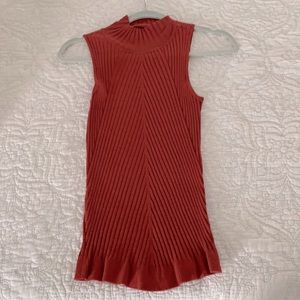 INC Ribbed Sweater Turtleneck Tank